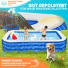 KESSER® Aufblasbarer Pool Familienpool für Kinder und Erwachsene Gartenschwimmbad Familienschwimmbad Sommer Planschbecken Füllmenge Kinderfreundlich Entwässerungslöcher Blau, 2.4 Meter Bild 3