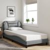 vidaXL Bettgestell mit LED ohne Matratze "Hvar" Hellgrau 90x190 cm Stoff 3213669 Bild 4