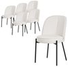 ML-DESIGN Polsterstuhl Esszimmerstühle mit Rückenlehne moderne Design Lounge Küchenstühle (6 St), Esstischstühle 6er Set Beige Küchenstuhl Stahl Polyester bis 120 kg Bild 4