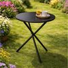 Bistrotisch Balkontisch Beistelltisch rund Schwarz Stahl Ø48xH48cm Bild 3