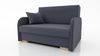 Wohnero 24 Goldi 2 Premium Schlafsofa 124x100 cm mit Schlaffunktion & Bettkasten – 113x195 cm Liegefläche, Hochwertiges Sofa Dunkelgrau Bild 2