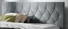 Polsterbett Schlafzimmerbett LORENA 160x200cm Standard in Stoff Alova Grau Bild 2