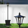 Outsunny Außen-Stehlampe Wetterfeste Wegleuchte mit LED, 10 Std. Beleuchtung, Automatische Dämmerungserkennung, LED wechselbar, Warmweiß, für Außen, 33 x 33 x 160 cm, Schwarz Bild 3