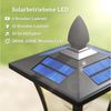 Outsunny Außen-Stehlampe Wetterfeste Wegleuchte mit LED, 10 Std. Beleuchtung, Automatische Dämmerungserkennung, LED wechselbar, Warmweiß, für Außen, 33 x 33 x 160 cm, Schwarz Bild 4