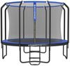 Songmics Trampolin mit Sicherheitsnetz und Leiter, gepolstertes Gestell, schwarz-dunkelblau, Ø 366cm Bild 5