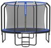 Songmics Trampolin mit Sicherheitsnetz und Leiter, gepolstertes Gestell, schwarz-dunkelblau, Ø 366cm Bild 4