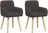 vidaXL Esszimmerstühle 2 pcs Bouclé Dunkelgrau 59 x 57 x 85 cm 42034327 Bild 2