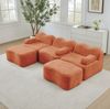 Modulares Sofa aus Samt, rahmenlos, U-/L-Form, 288x167x70 cm, orange, ohne Montage Bild 2