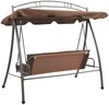 vidaXL Hollywoodschaukel mit Bettfunktion und Dach Kaffeebraun 43242 Bild 4
