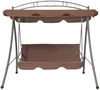 vidaXL Hollywoodschaukel mit Bettfunktion und Dach Kaffeebraun 43242 Bild 2