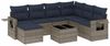 vidaXL 8-teiliges Gartensofa-Set mit Kissen, grau, Polyrattan 3220510 Bild 2