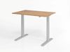 Sitz-Steh-Schreibtisch elektrisch 120x80 cm Nussbaum/Silber Bild 2