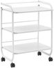 Physa Rollwagen Kosmetikwagen Arbeitswagen Beistellwagen Salon-Trolley 3 Ablagen Weiß Bild 4