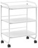 Physa Rollwagen Kosmetikwagen Arbeitswagen Beistellwagen Salon-Trolley 3 Ablagen Weiß Bild 3