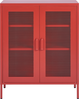 Sideboard mit 2 Türen WAKATIPU Metall 80 cm 40 cm Rot Bild 4