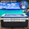 BRAST 'MSpa TEKAPO' Whirlpool, aufblasbar, für 6 Personen, In-Outdoor Pool, 132 Massagedrüsen, Aufblasfunktion per Tastendruck, 185 x 185 x 68 cm Bild 3