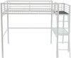 Vente-unique - CASUAL Bett Metall Weiß - B 146 cm x H 197 cm x L 254 cm Bild 2