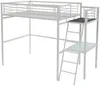 Vente-unique - CASUAL Bett Metall Weiß - B 146 cm x H 197 cm x L 254 cm Bild 4
