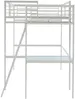 Vente-unique - CASUAL Bett Metall Weiß - B 146 cm x H 197 cm x L 254 cm Bild 3