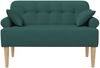 vidaXL Zweisitzer mit Knopfheftung Dunkelgrün 120 x 65 x 79 cm Stoff 42041814 Bild 3