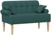 vidaXL Zweisitzer mit Knopfheftung Dunkelgrün 120 x 65 x 79 cm Stoff 42041814 Bild 2