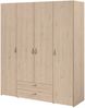 Furn. Design Kleiderschrank Enjour in Eiche 4-türig 160 cm Bild 5