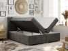 Boxspringbett mit 2 Bettkästen, Matratze und Topper, Polsterbett - ALLY - 200x200cm - Dunkelgrau Velours - H4 Bild 2