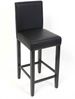 2er-Set Barhocker Barstuhl M37 Kunstleder ~ schwarz, dunkle Füße Bild 4
