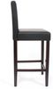 2er-Set Barhocker Barstuhl M37 Kunstleder ~ schwarz, dunkle Füße Bild 5