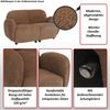 2er-Sofa HWC-P33, 2-Sitzer Couch Loungesofa, Stoff/Textil Chenille (330 g/m²) Öko-Tex ~ hellgrau Bild 2