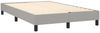 vidaXL Polsterbett, Stoff, 25,0 cm, Hellgrau, 120x200 cm, mit Lattenrost, Schwarz Bild 4