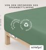 Schlafgut 'PURE BOXSPRING' Spannbettlaken, Jersey-Elasthan, Gummizug: rundum, (1 Stück), Bio-Baumwolle, für Matratzen bis 40 cm Höhe, Green Mid, L 140x200cm - 160x220cm Bild 3