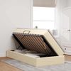vidaXL Aufbewahrungsbett mit Matratze Creme 90 x 190 cm Polyester 3370198 Bild 4