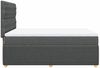 vidaXL Boxspringbett mit Matratze Dunkelgrau 140x200 cm Stoff 3292087 Bild 5