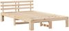 vidaXL Bettrahmen mit Kopfteil Natur 135 x 190 cm Massives Kiefernholz 872617 Bild 4