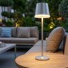 2x LED Tischleuchte, Solar, 2-fach verstellbar, Silber, H 41 cm Bild 2