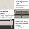 Bettgestell 140x200 cm mit gepolstertem Kopfteil und Stauraum – Beige Bild 4