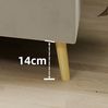 Bettgestell 140x200 cm mit gepolstertem Kopfteil und Stauraum – Beige Bild 5