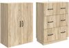 vidaXL Schrankset 2 pcs Sonoma-Eiche 66 x 34,5 x 87 cm Holzwerkstoff 3416801 Bild 3