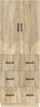 vidaXL Schrankset 2 pcs Sonoma-Eiche 66 x 34,5 x 87 cm Holzwerkstoff 3416801 Bild 4
