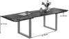 Esstisch Baumkante Akazie nuss 140(220)x90 Ansteckplatten silber PAULO 162392350 Bild 5
