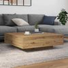 Couchtisch, Sofatisch Artisan-Eiche 100 x 100 x 31 cm Holzwerkstoff Bild 2