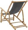vidaXL Liegestuhl Bambus und Canvas Dunkelgrau 318595 Bild 5