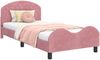 vidaXL Kinderbettgestell mit Kopfteil Rosa 80 x 200 cm Samt 42011116 Bild 2