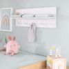 roba Wandgarderobe 'Maren 2' - Wandregal im Baby- & Kinderzimmer - 1 Ablage - 5 Haken - Holz - Lichtgrau Bild 2