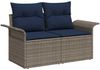 vidaXL Gartensofa-set mit Kissen 9 pcs Grau Poly-Rattan 3347304 Bild 4