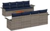 vidaXL Gartensofa-set mit Kissen 9 pcs Grau Poly-Rattan 3347304 Bild 2
