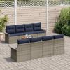 vidaXL Gartensofa-set mit Kissen 9 pcs Grau Poly-Rattan 3347304 Bild 3