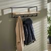 Garderobe Natredja aus Akazienholz, modern industriell, Natur, 6 Haken und Ablage Bild 4