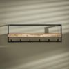 Garderobe Natredja aus Akazienholz, modern industriell, Natur, 6 Haken und Ablage Bild 5